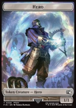 Hero Token (W 1/1) // Bird Token (G 2/2) (V.3) - Magic: The Gathering - FINAL FANTASY: Tokens (Token) [TFIN-T 8/17]