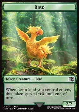 Bird Token (G 2/2) // Wizard Token (B 0/1) (V.4) - Magic: The Gathering - FINAL FANTASY: Tokens (Token) [TFIN-T 17/15]