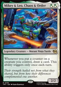 Mikey & Leo, Chaos & Order - Teenage Mutant Ninja Turtles (Rare) [TMT-158]
