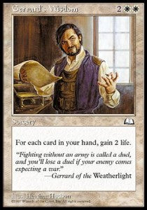 Gerrard's Wisdom - Weatherlight (Uncommon)