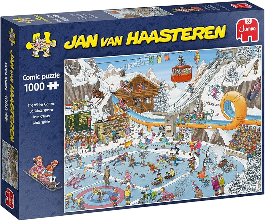 Jan Van Haasteren - The Winter Games (1000 pcs.) - Jumbo Jigsaw puzzle