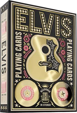 Theory 11 - Elvis Playing Cards Gold/Pink