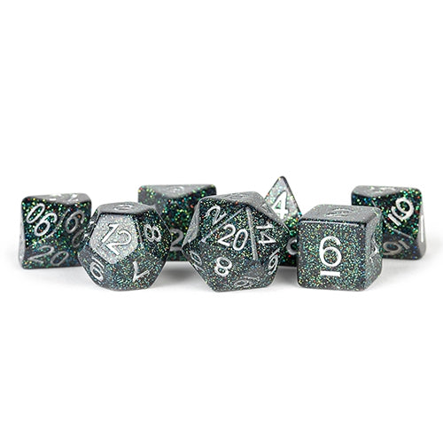 Metallic Dice Games - 16mm Resin Poly Dice Set Astro Mica