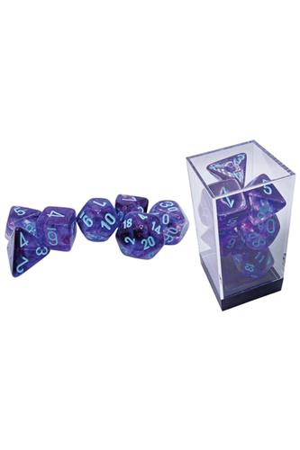 Chessex Nebula - Nocturnal/Turquoise Mega-hedral 7-die Set
