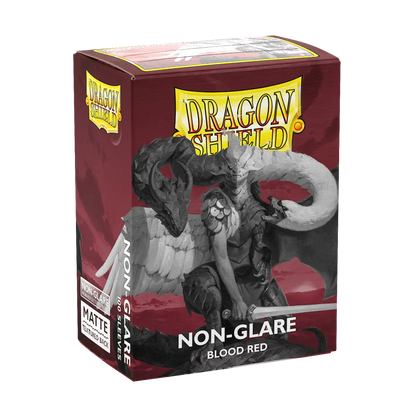 Dragon Shield 100 Matte Non-Glare Sleeves - Blood Red