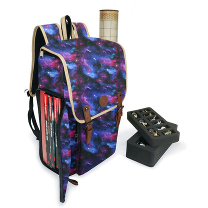 ENHANCE Designer Edition DnD Backpack - Stylish RPG Travel Bag (Galaxy)