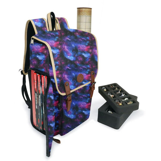 ENHANCE Designer Edition DnD Backpack - Stylish RPG Travel Bag (Galaxy)