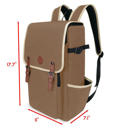 ENHANCE Designer Edition DnD Backpack - Stylish RPG Travel Bag (Tan)