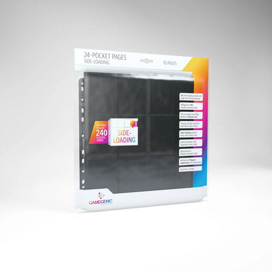 Gamegenic - 24-Pocket Pages Sideloading 10 pcs pack Black