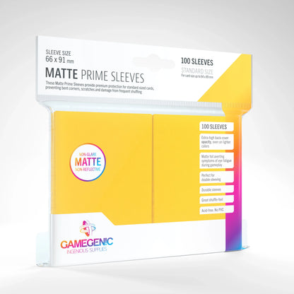 GameGenic - Matte Prime Sleeves Yellow (100 Sleeves)