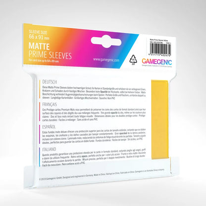 GameGenic - Matte Prime Sleeves Yellow (100 Sleeves)