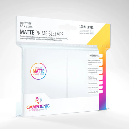 GameGenic - Matte Prime Sleeves White (100 Sleeves)