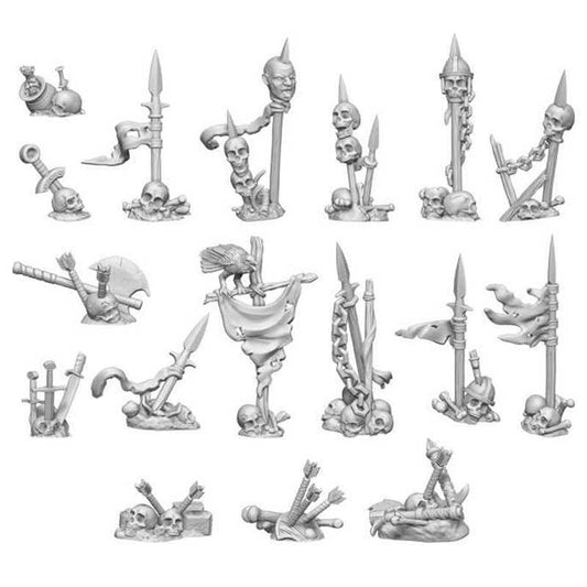 Resin Bits - Skull & Bones: Battle Skeletons Bones - 17 units - Green Stuff World