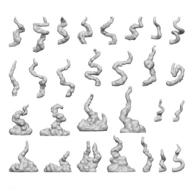 Resin Bits - Special Effects: Smoke Effect - 28 Units  - Green Stuff World