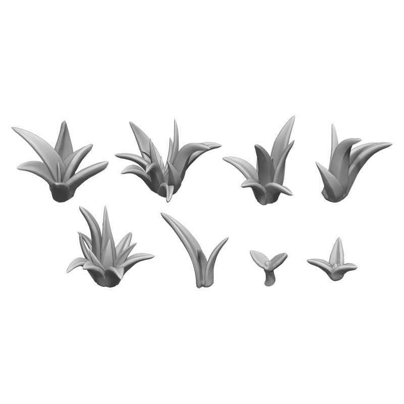 Resin Bits - Plants: Grass Clumps - 40 Units  - Green Stuff World