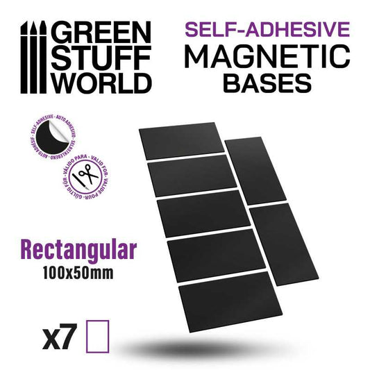 Rectangular SELF-ADHESIVE Base - 100x50mm - 7 units - Green Stuff World