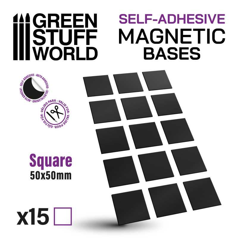 Square SELF-ADHESIVE Base - 50x50mm - 15 units - Green Stuff World