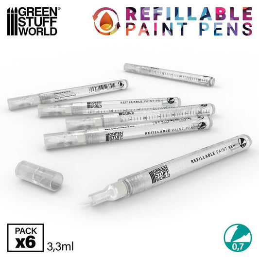 Refillable Paint Pens - 6 Units - Green Stuff World