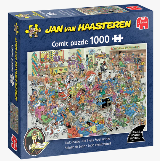 Jan van Haasteren - Ludo Battle (1000 pcs.) - Jumbo Jigsaw puzzle