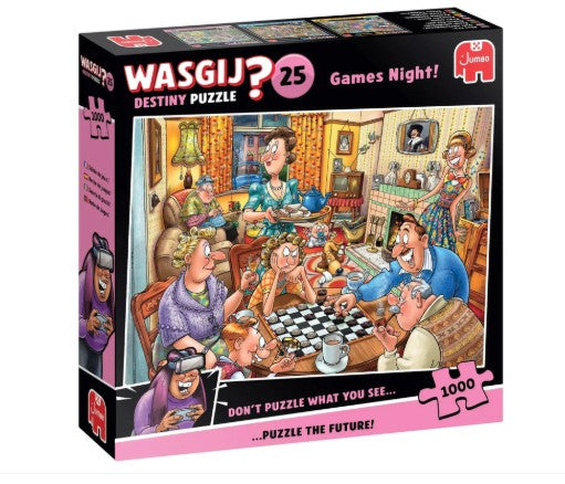 Wasgij Destiny - Games Night puzzle (1000 pcs.) - Jumbo Jigsaw puzzle