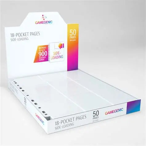 Gamegenic - 18-Pocket Pages Sideloading - Display (50) White