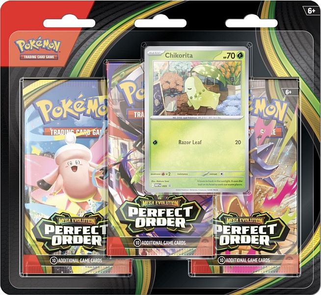 Pokémon TCG - Mega Evolutions: Perfect Order - 3 Pack Checklane Booster
