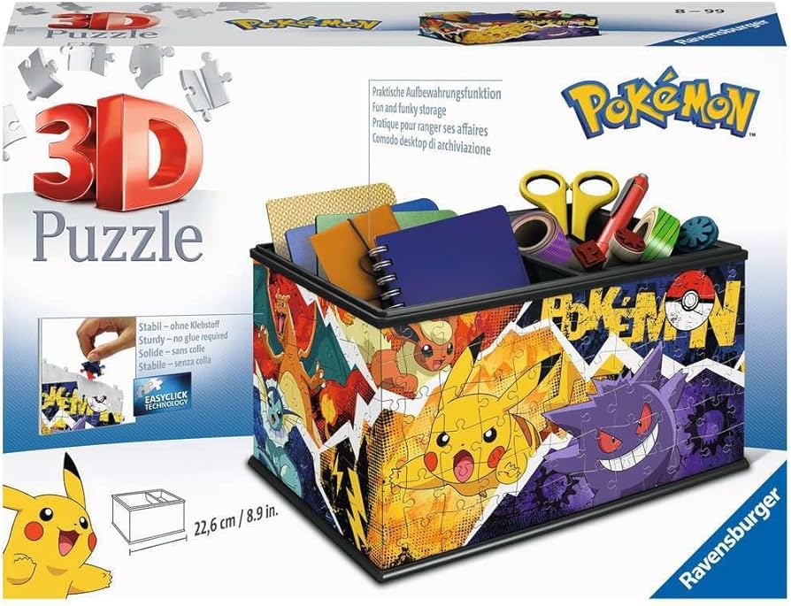 3D Puzzle - Fun and Funky Pokemon Storage - 223 pcs. - 8+ years