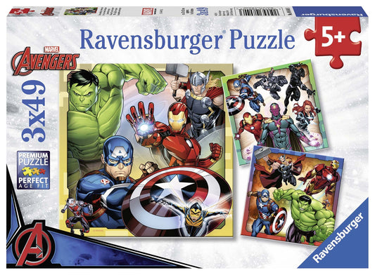 Ravensburger 3 Puzzles - Marvel Avengers - 3 puzzles x 49 pcs. - 5+ years