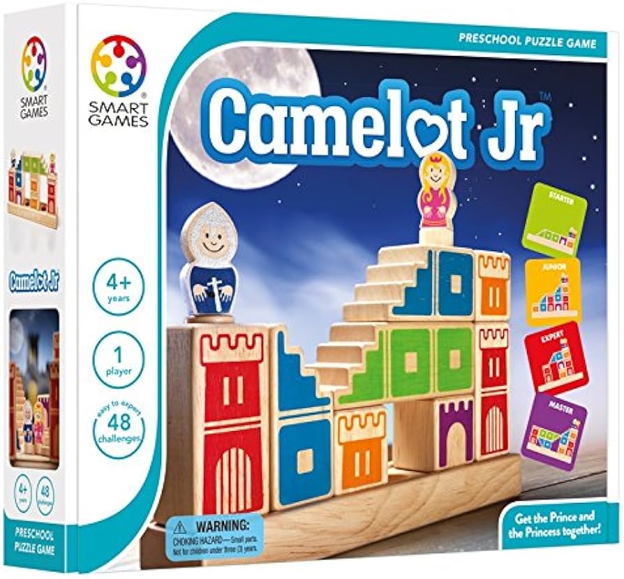SmartGames Camelot Junior Preschool Wooden Puzzle, 4-7 years