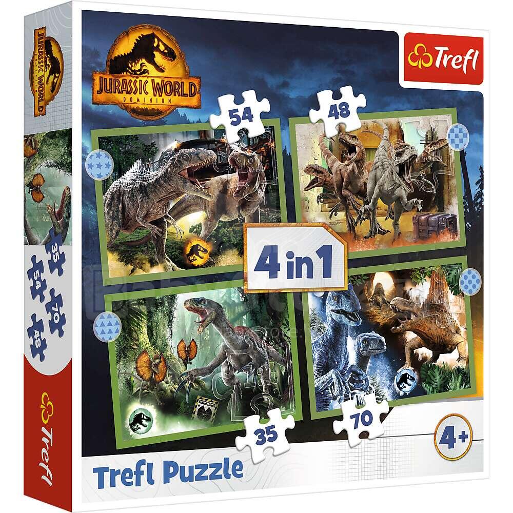Trefl Jurasic, 4in1 puzzle, 35 & 48 & 54 & 70 pcs., 4+ years