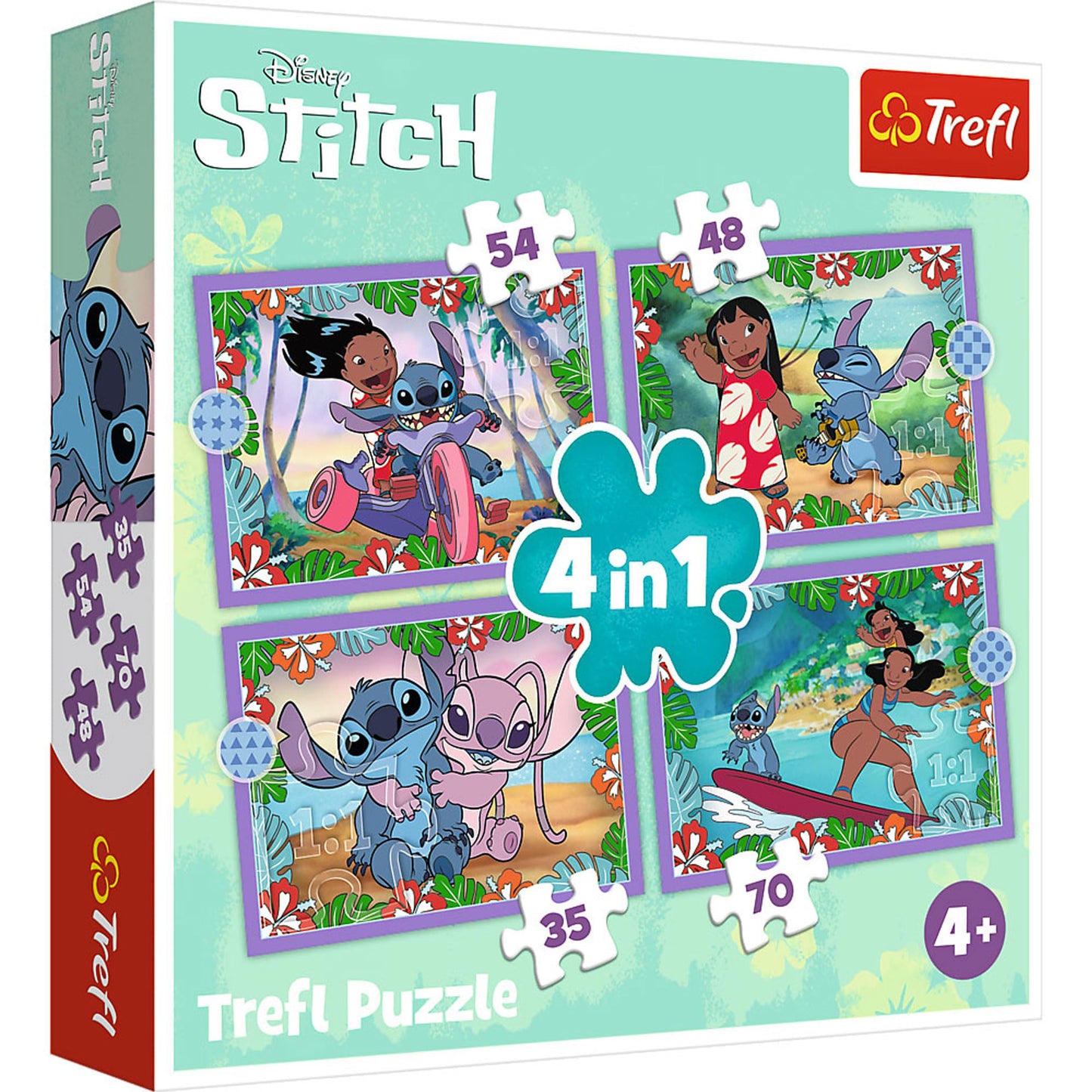 Trefl Puzzle, 4in1, Lilo & Stitch, 4+ years