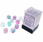 Chessex Nebula - Wisteria/White 12mm d6 Dice Block (36 dice)