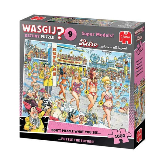 Wasgij Retro Destiny 9 - Super Models! (1000 pcs.) - Jumbo Jigsaw puzzle