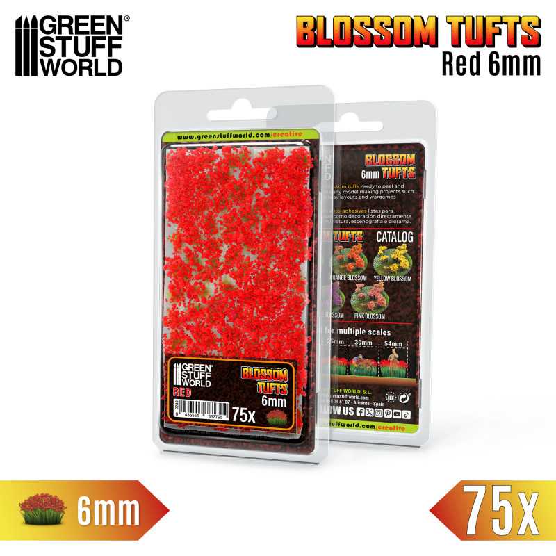 Blossom Tufts - 6mm - Red Flowers - Green Stuff World