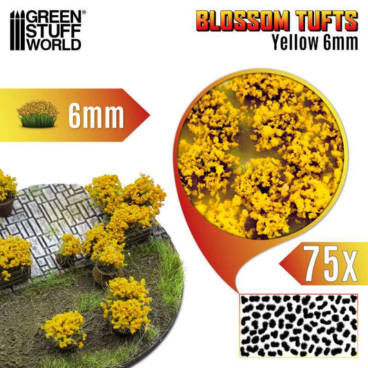 Blossom Tufts- 6mm - Yellow Flowers - Green Stuff World