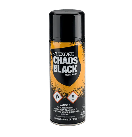Chaos Black - Spray Primer - Games Workshop