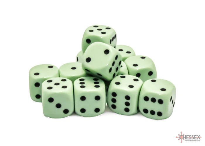 Chessex Opaque 16mm d6 Dice Block (12 dice)