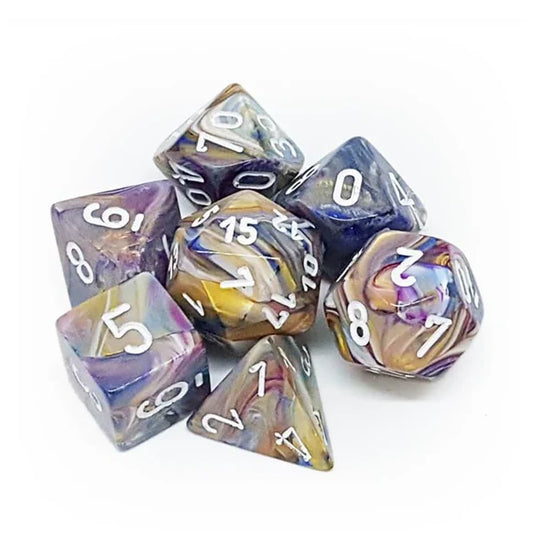 Chessex mini-hedral - Festive: Carousel w/white
