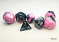 Chessex mini-hedral - Gemini: Black-Pink w/white
