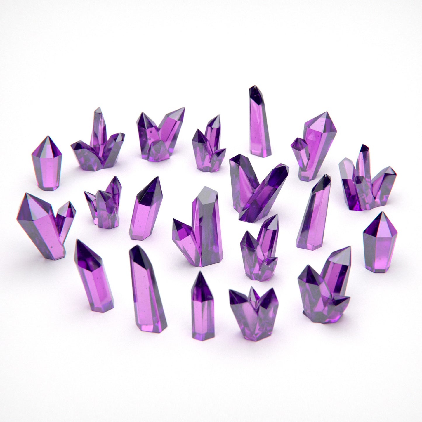 Resin Bits - Large Crystals (20) - vælg farven