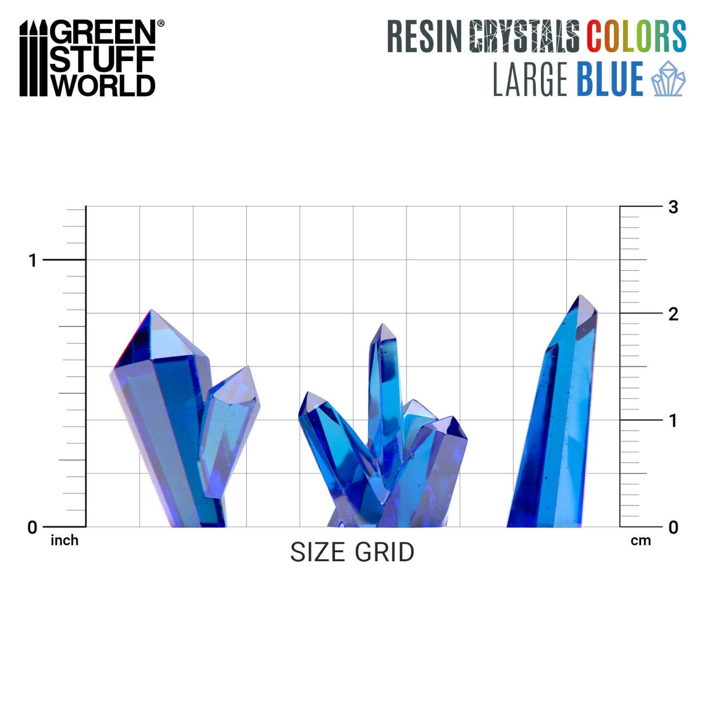 Resin Bits - Large Crystals (20) - vælg farven
