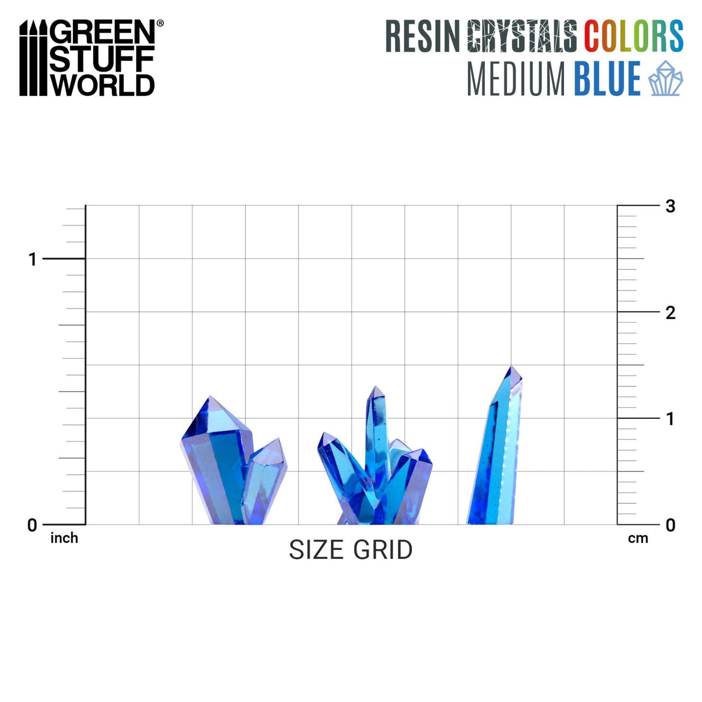Resin Bits - medium Crystals (30) - vælg farven