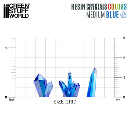 Resin Bits - medium Crystals (30) - vælg farven