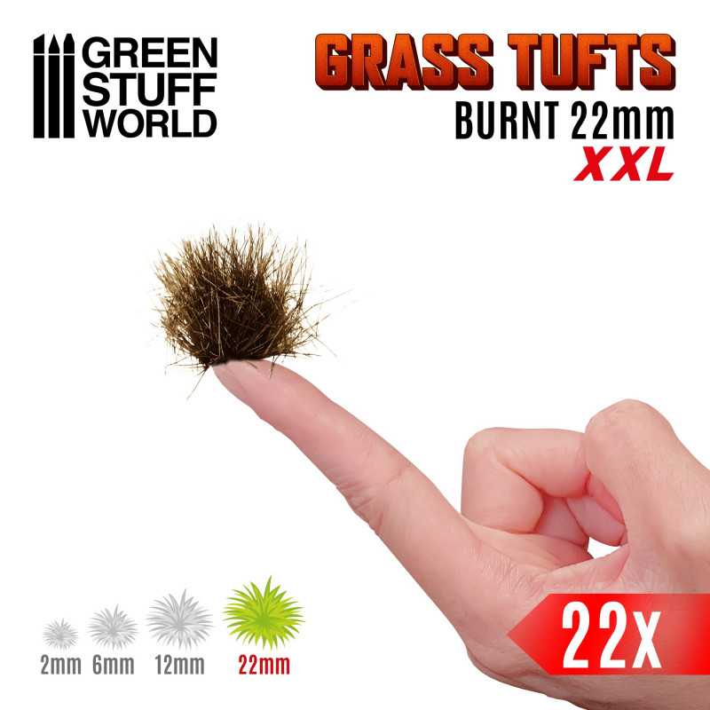 Grass TUFTS XXL - 22mm self-adhesive - BURNT - Green Stuff World