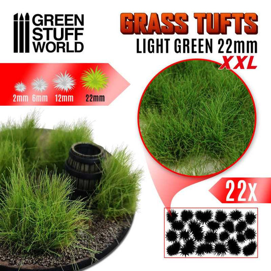 Grass TUFTS XXL - 22mm self-adhesive - LIGHT GREEN - Green Stuff World