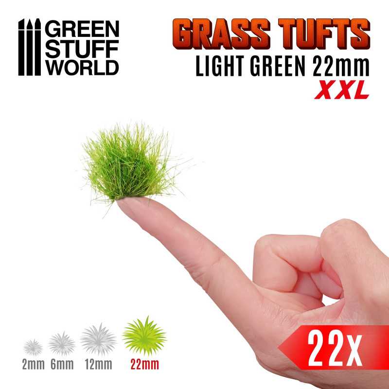 Grass TUFTS XXL - 22mm self-adhesive - LIGHT GREEN - Green Stuff World