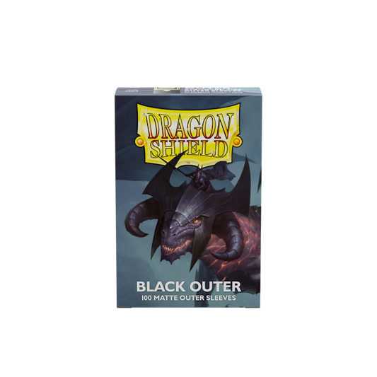 Dragon Shield 100 Matte Outer Sleeves - Black Outer