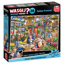Wasgij Mystery 28 Feline Frenzy! (1000 pcs.) - Jumbo Jigsaw puzzle