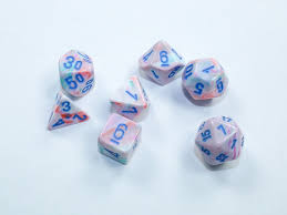 Chessex Mini-Hedral - Festive: Pop Art w/Blue