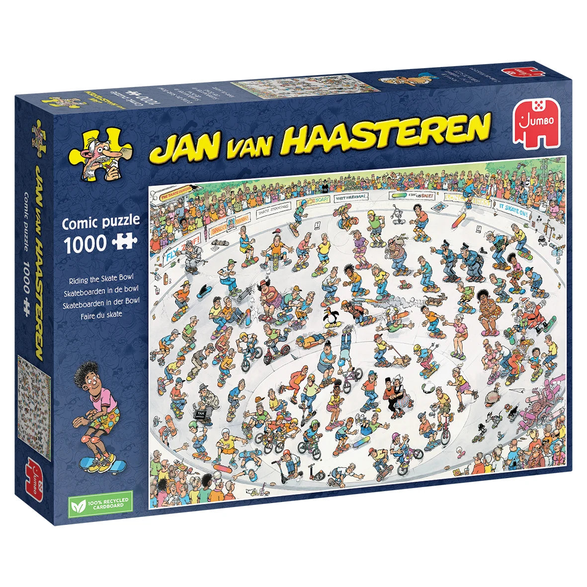 Jan van Haasteren - Riding the Skate Bowl (1000 pcs.) - Jumbo Jigsaw puzzle